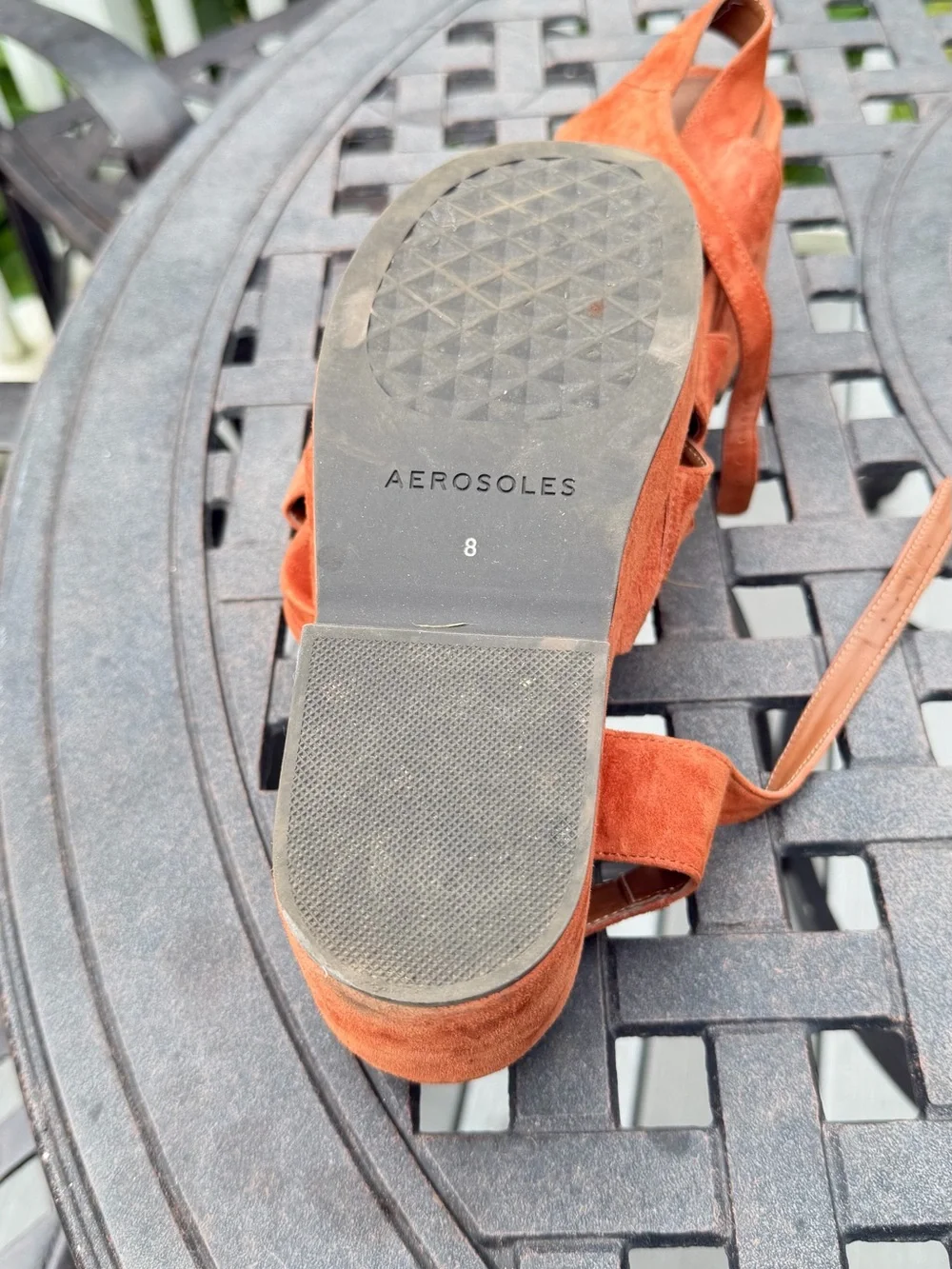 Aerosoles Cora burnt orange faux suede  sandals